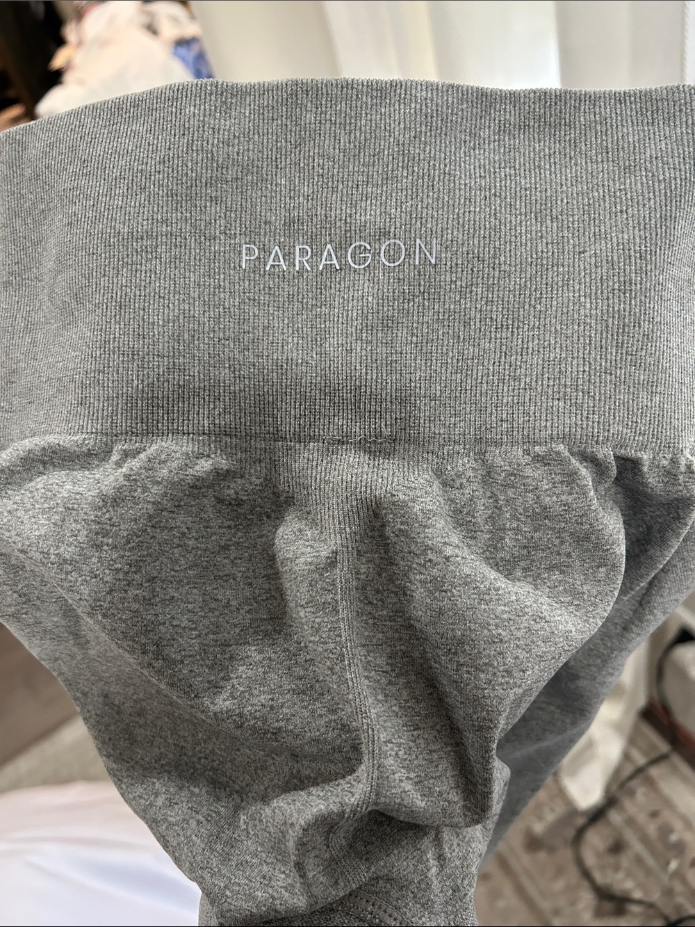 PARAGON Gray Ribbed Waist Active Leggings